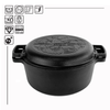 Cast iron casserole with a frying pan lid 4L