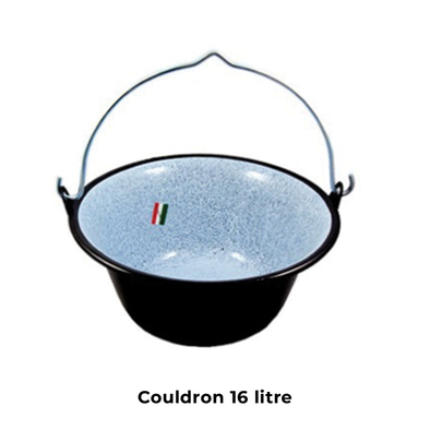 Enamelled cooking pot, cauldron 16 litres