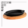 HoReCa, Cast iron oval frying pan with stand TM "BRIZOLL" 220x140x25 mm