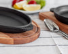 HoReCa, Cast iron oval frying pan with stand TM "BRIZOLL" 220x140x25 mm