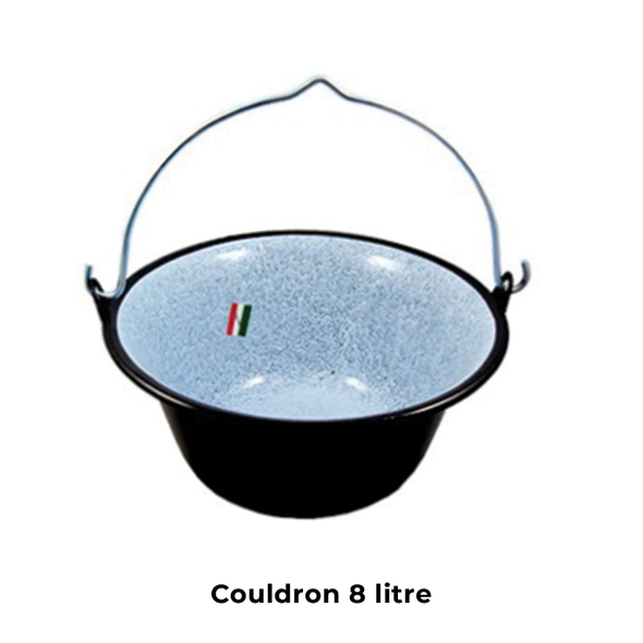 Enamelled cooking pot, cauldron 8 litres