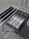 Portable bbq and brazier for 6 skewers. Petfect for home and camping - tandoor-adventures.uk