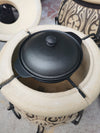 Cast Iron Casserole Pot 2,3l Kazan pot Quality cast iron with lid heavy duty - tandoor-adventures.uk
