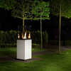Gas heater PATIO MINI White Pub Heater Garden Heater With Remote Control Luxury - tandoor-adventures.uk