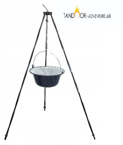 Outdoor Camping Tripod For Campfire Picnic.With 10L Pot. - tandoor-adventures.uk